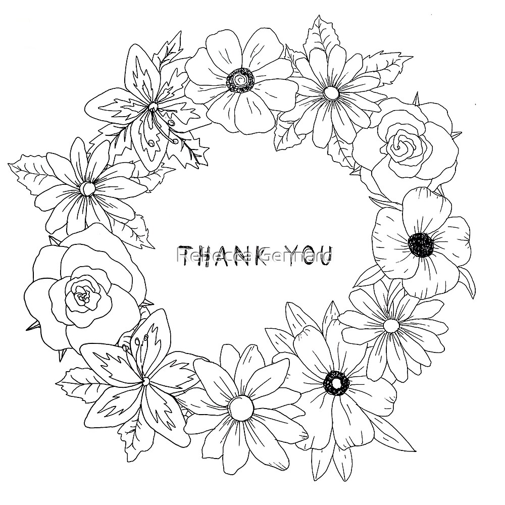 "Colour Yourself!Thank You Card" by Rebecca Gennard | Redbubble
