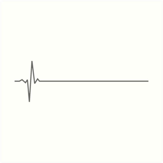 "Heart Monitor Flatline" Art Print by anna153 | Redbubble
