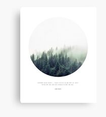 FOREST & Zitat von John Muir Metallbild