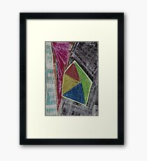 Geometry Oil Pastel Composition Framed Print