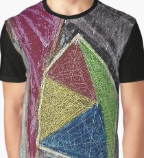Geometry Oil Pastel Composition Graphic T-Shirt