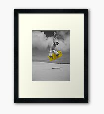 sandboarding man Framed Print
