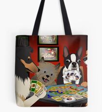 Dogs Playing Settlers of Catan Tote Bag