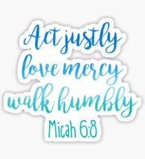 Micah 6:8 Sticker
