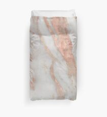 Civezza - rose gold marble Duvet Cover