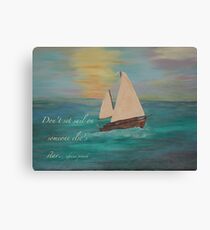 Sailing on Our Own Star Canvas Print
