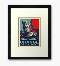 Optimus Prime - Change Framed Print