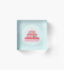 happy birthday cake Acrylic Block
