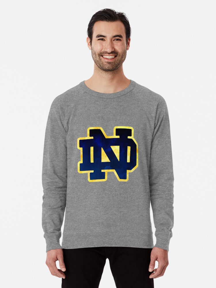 Notre Dame Watercolor Lightweight Sweatshirt By Catscollegecuts Redbubble