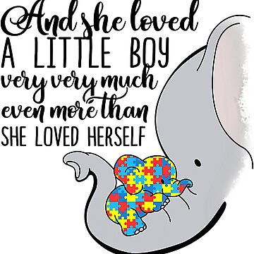 Womens She Loved A Little Boy Very Much Autism Elephant Mom