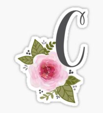 Pegatina Monograma floral C
