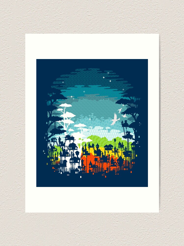 Alternate view of Rainforest city Art Print