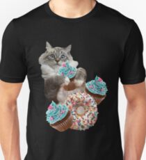 Donut Cupcake Cat Unisex T-Shirt