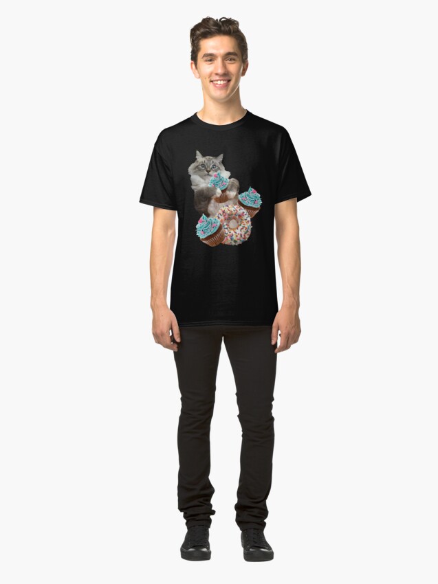 Alternate view of Donut Cupcake Cat Classic T-Shirt