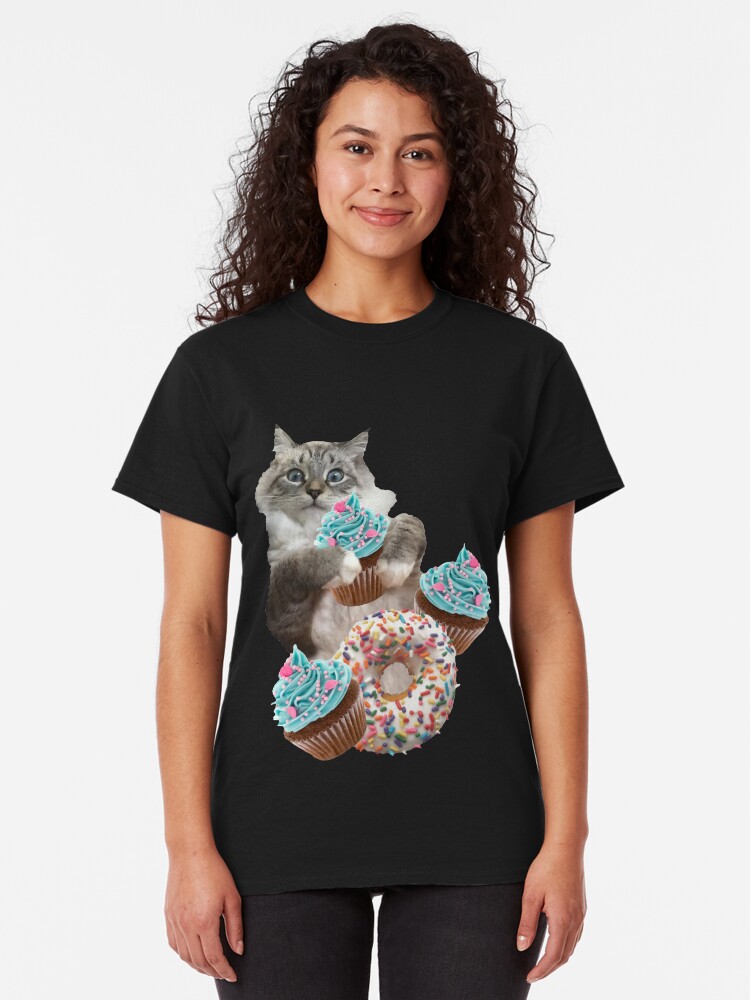 Alternate view of Donut Cupcake Cat Classic T-Shirt