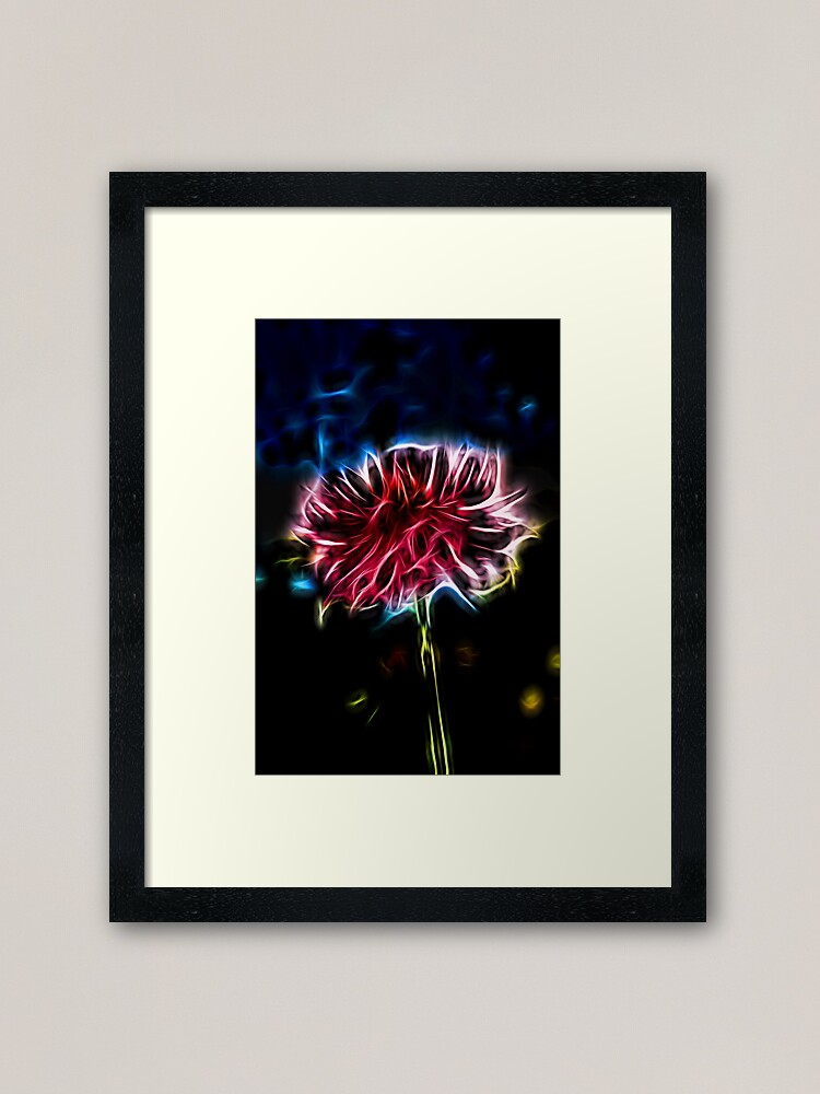 Alternate view of Abstract Flower Barga Framed Art Print