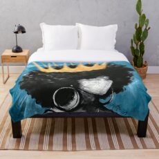 Natürlich Königin II BLAU Fleecedecke