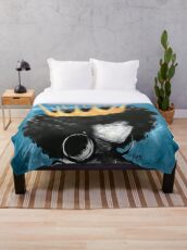 Natürlich Königin II BLAU Fleecedecke