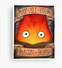 Howl's Moving Castle Illustration - CALCIFER (original) Canvas Print