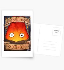 Howl's Moving Castle Illustration - CALCIFER (original) Postcards
