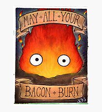 Howl's Moving Castle Illustration - CALCIFER (original) Photographic Print