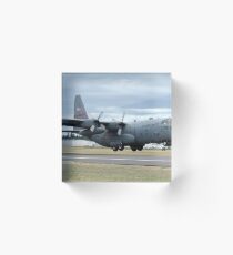 A C-130 Hercules lands at McChord Air Force Base, Washington Acrylic Block