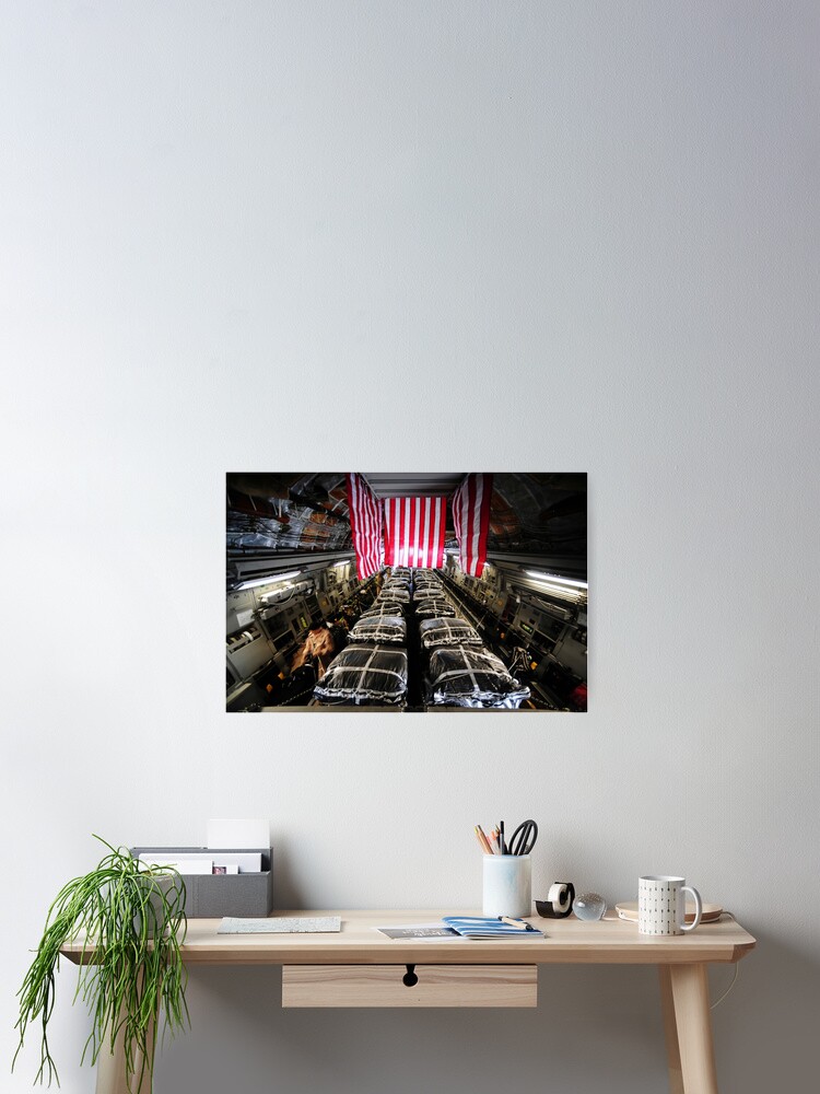 Pallets Of Cargo Inside Of A C 17 Globemaster Iii Poster