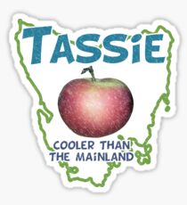Tassie - Cooler than the Mainland Sticker