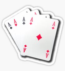 Poker of Aces Sticker