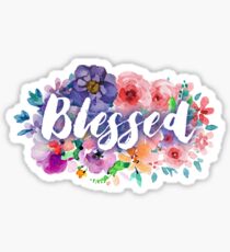 Blessed white floral Sticker