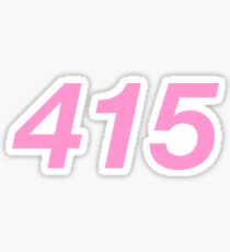 415 pink Sticker
