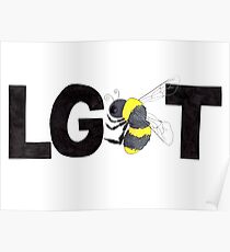 LG"Bee"T LGBTQIA+ bisexual bee Poster