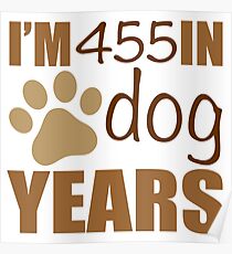 65th Birthday Dog Years Poster