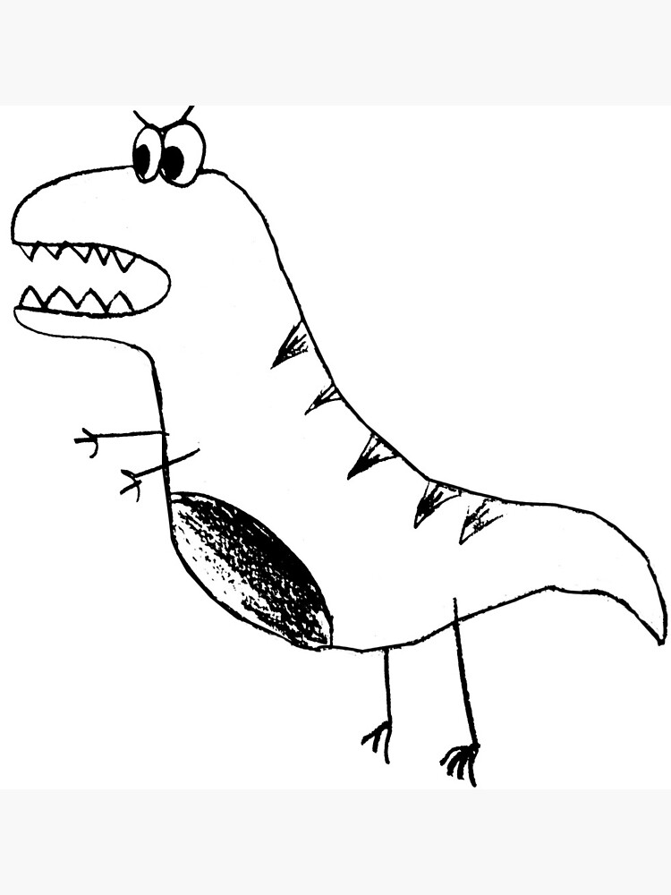 "Dinosaur Stick Figure" Art Print by ashlgator Redbubble