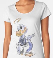 Charcoal and Oil - Angel Donald Duck Women's Premium T-Shirt