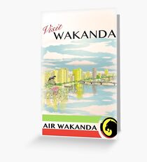 Visit Wakanda- Vintage Travel Ad Greeting Card