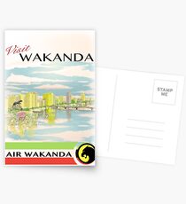 Visit Wakanda- Vintage Travel Ad Postcards