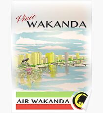 Visit Wakanda- Vintage Travel Ad Poster
