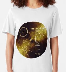 Die goldene Voyager-Schallplatte! Slim Fit T-Shirt
