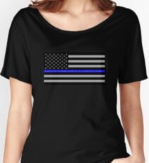 The Thin Blue Line Blessed Are the Peacemakers Women's Relaxed Fit T-Shirt