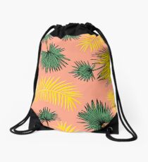 Tropical Pattern Drawstring Bag