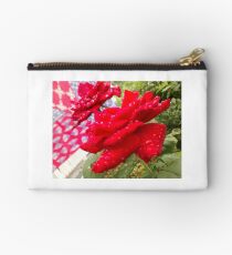 Rose with flag in background Studio Pouch