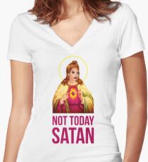 Bianca Del Rio Not Today Satan - Rupaul's Drag Race Women's Fitted V-Neck T-Shirt