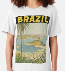 1940s Painting of Brazil Slim Fit T-Shirt