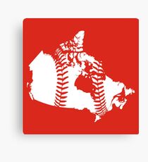Canada Baseball (Red) Canvas Print
