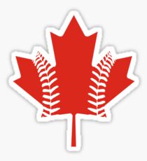 Maple Leaf Baseball Sticker