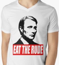 ESSEN SIE DIE ROLLE - Hannibal T-Shirt mit V-Ausschnitt für Männer