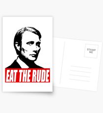 EAT THE RUDE - Hannibal Postcards