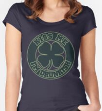 Kiss me I'm drunkish Women's Fitted Scoop T-Shirt