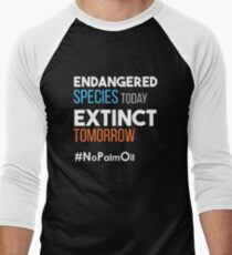 Endangered Species Today Extinct Tomorrow Men's Baseball ¾ T-Shirt